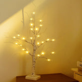 Salcar LED Lichterbaum 60 cm, Birke mit 24 warmweißen LEDs, USB/Batteriebetrieben, Weihnachts- und Partydeko für Zuhause, Geburtstag, Hochzeit, Innendekoration